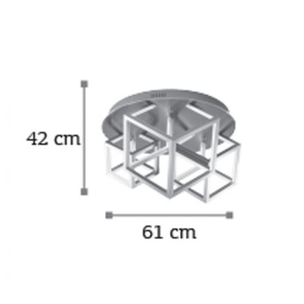 InLight Φωτιστικό οροφής από αλουμίνιο σε χρώμιο απόχρωση (6147-80-Χρώμιο)