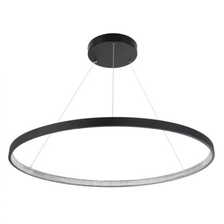 DIAMOND Κρεμαστό Φωτιστικό LED Δαχτυλίδι 67W 3CCT Dimmable Μαύρο Φ80cm