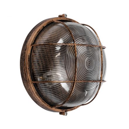 BOATLIGHT Vintage Industrial Απλίκα - Καραβοχελώνα Εξωτερικού Χώρου - IP65 - Αντικέ Μπρονζέ 