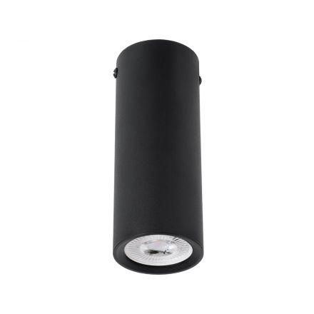 DUCT Σποτ Αλουμινίου GU10 220-240V IP44 Φ6 x Υ15cm - Μαύρο