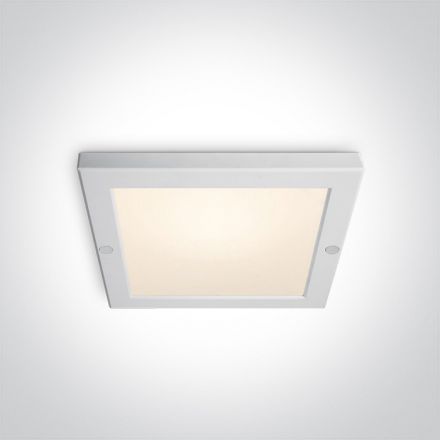 Τετράγωνο LED Ultra Slim Panel 18W 3000Κ 230V Αλουμίνιο/PC Λευκό