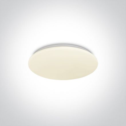 One Light Πλαφονιέρα LED 15W 3000Κ 230V Μέταλλο/PMMA Λευκό