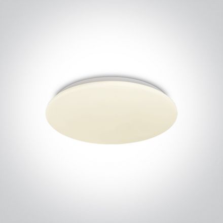One Light Πλαφονιέρα LED 24W 3000Κ 230V Μέταλλο/PMMA Λευκό