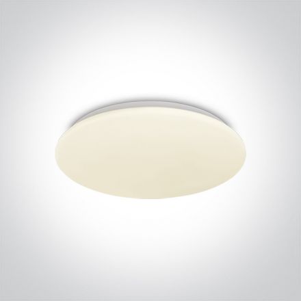 One Light Πλαφονιέρα LED 30W 3000Κ 230V Μέταλλο/PMMA Λευκό