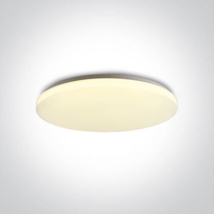 One Light Πλαφονιέρα LED 50W 3000Κ 230V Μέταλλο/PMMA Λευκό
