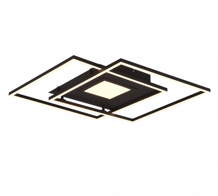 Trio Lighting Φωτιστικό Οροφής VIA LED 36W Μέταλλο Μαύρο Ματ