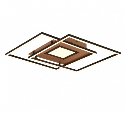 Trio Lighting Φωτιστικό Οροφής VIA LED 36W Μέταλλο Brass Mat
