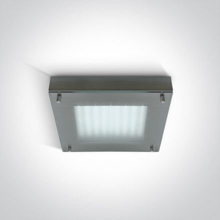 Πλαφονιέρα LED 17W 3000Κ 230V Steel Brushed Chrome