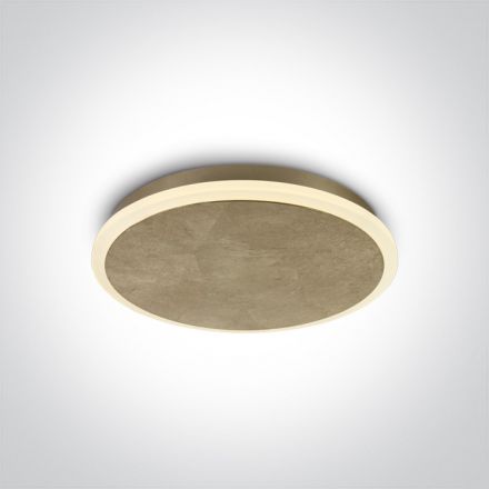 Στρογγυλή Πλαφονιέρα LED 12W 3000Κ 230V Αλουμίνιο Brass