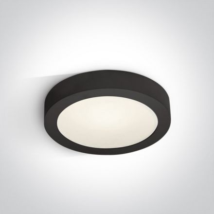 Στρογγυλό LED Panel 16W 4000Κ 230V Die Cast Μαύρο