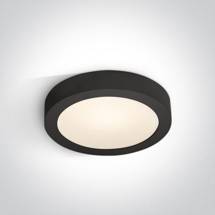 Στρογγυλό LED Panel 16W 3000Κ 230V Die Cast Μαύρο