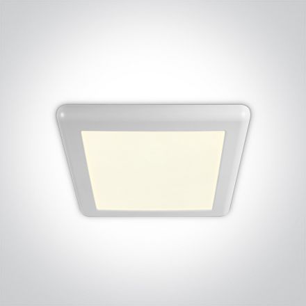 One Light Τετράγωνο LED Slim Panel 16W 4000Κ 230V Πλαστικό Λευκό