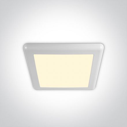 Τετράγωνο LED Slim Panel 16W 3000Κ 230V Πλαστικό Λευκό