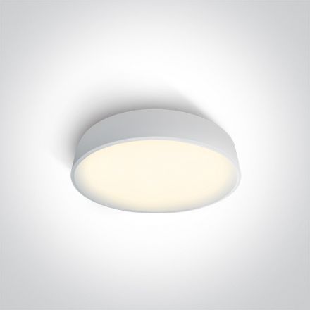 One Light Πλαφονιέρα LED 20W 3000Κ 230V Μέταλλο Λευκό