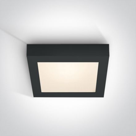 Τετράγωνο LED Panel 22W 3000Κ 230V Die Cast Μαύρο
