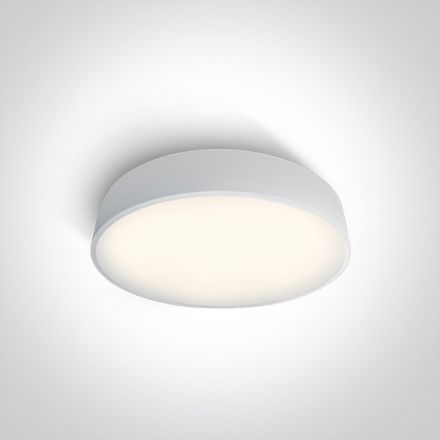 One Light Πλαφονιέρα LED 25W 4000Κ 230V Μέταλλο Λευκό
