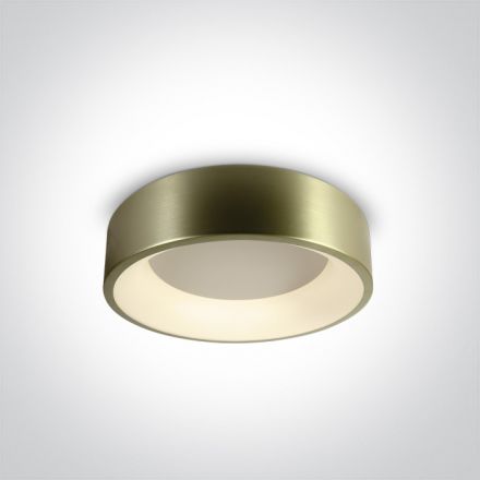 Στρογγυλή Πλαφονιέρα LED 32W 3000Κ 230V Αλουμίνιο Brushed Brass