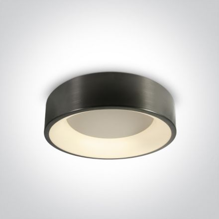 Στρογγυλή Πλαφονιέρα LED 32W 3000Κ 230V Αλουμίνιο Γκρι