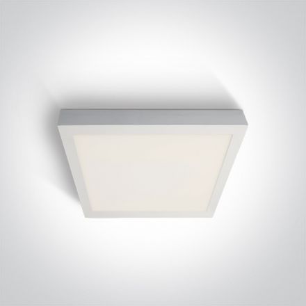 One Light Τετράγωνο LED Panel 40W 4000Κ 60x60 230V Αλουμίνιο Λευκό