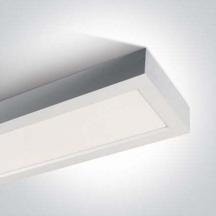 Τετράγωνο LED Panel 40W 3000Κ 120x14.5cm 230V Die Cast Λευκό