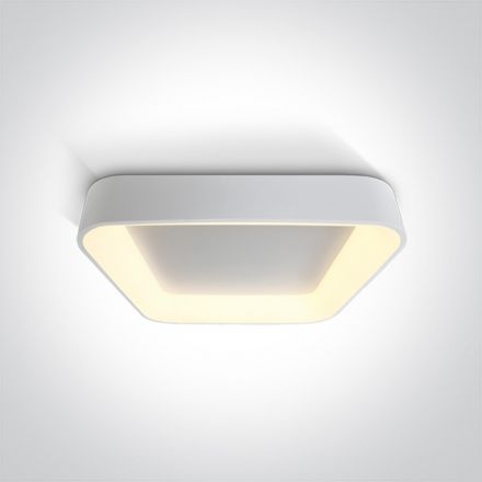 Στρογγυλή Πλαφονιέρα LED 50W 3000Κ 230V Αλουμίνιο Λευκό