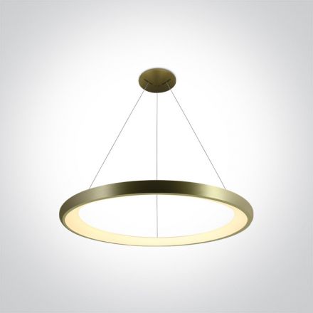 Κρεμαστό Φωτιστικό RING LED 50W 3000K Μεταλλικό 230V Brushed Brass