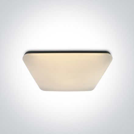 Τετράγωνη Πλαφονιέρα LED 55W 3000Κ 230V Μέταλλο Μαύρο