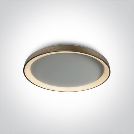 Στρογγυλή Πλαφονιέρα LED 48W 3000Κ 230V Αλουμίνιο Brushed Gold