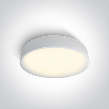 One Light Πλαφονιέρα LED 50W 3000Κ 230V Μέταλλο Λευκό