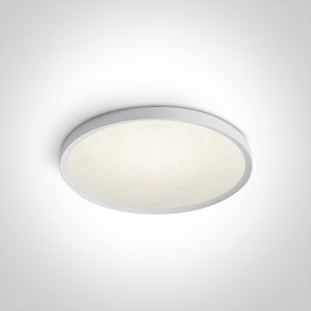 Στρογγυλή Πλαφονιέρα LED 40W 4000Κ 230V Super Slim Αλουμίνιο Λευκό