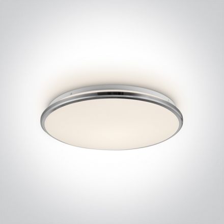 Πλαφονιέρα LED 24W 3000Κ 230V Μέταλλο/Πλαστικό Chrome