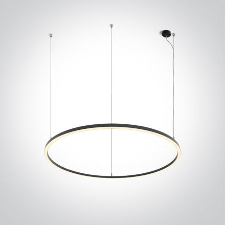 Κρεμαστό Φωτιστικό Circle Ring LED 65W 3000K Αλουμίνιο 230V Μαύρο