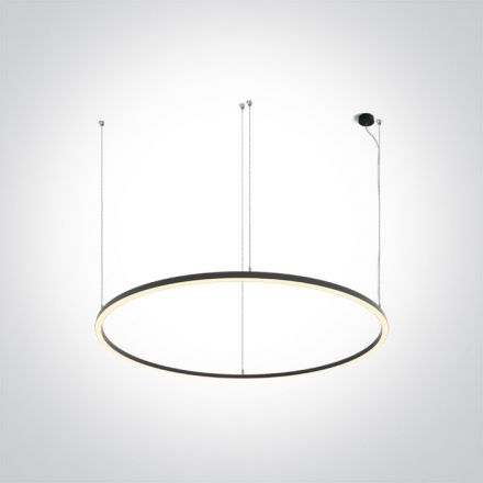 Κρεμαστό Φωτιστικό Circle Ring LED 100W 3000K Αλουμίνιο 230V Μαύρο