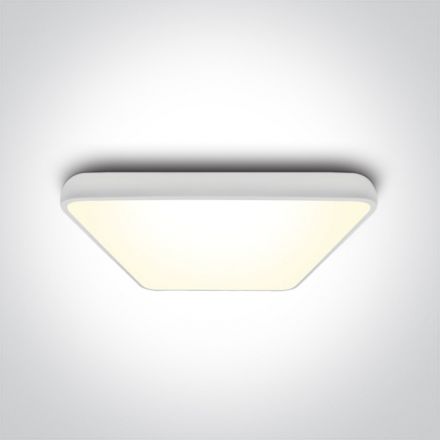 Τετράγωνη Πλαφονιέρα LED 62W 3000Κ 230V Αλουμίνιο Λευκό