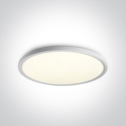 One Light Πλαφονιέρα LED 60W 3000Κ 230V Αλουμίνιο Λευκό