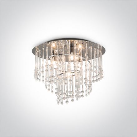 Πλαφονιέρα Classic LED 4xG9 Μέταλλο/Γυαλί Chrome 100-240V IP20