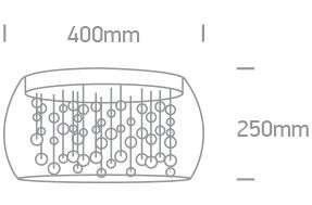 One Light Πλαφονιέρα Classic LED 5xG9 Μέταλλο/Γυαλί Chrome 100-240V IP20