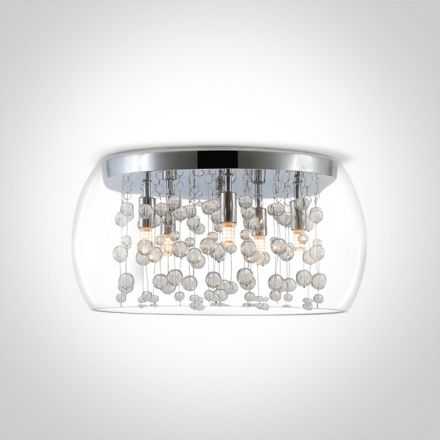Πλαφονιέρα Classic LED 5xG9 Μέταλλο/Γυαλί Chrome 100-240V IP20
