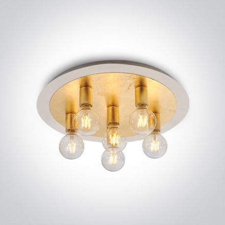 Πλαφονιέρα Retro LED 6xE27 Μέταλλο Brass 100-240V