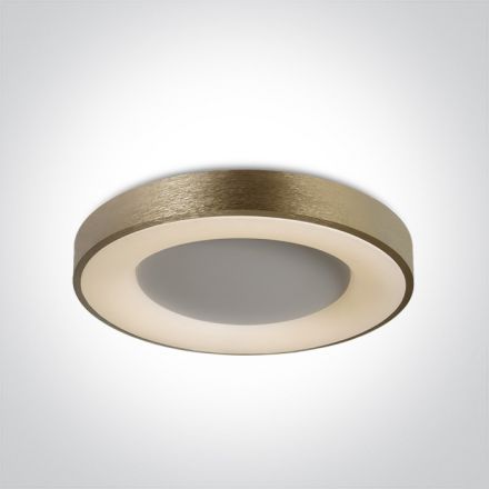 Στρογγυλή Πλαφονιέρα LED 50W 3000Κ 230V Αλουμίνιο Καφέ