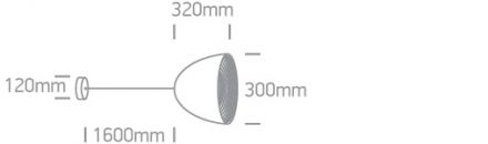 One Light Κρεμαστό Φωτιστικό Bowl Shade LED E27 Αλουμίνιο Μαύρο/Γκρι 63016A