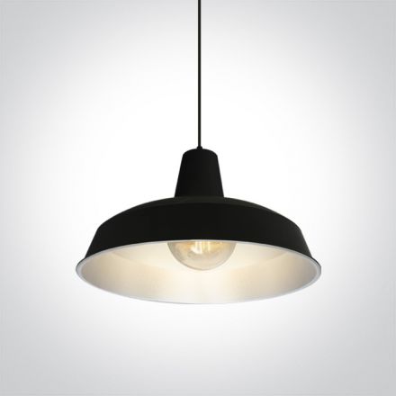 Κρεμαστό Φωτιστικό Retro LED E27 Αλουμίνιο Μαύρο/Brass