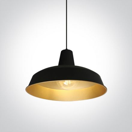 Κρεμαστό Φωτιστικό Retro LED E27 Αλουμίνιο Μαύρο