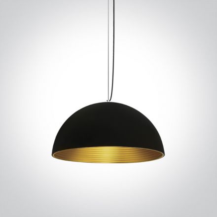 Κρεμαστό Φωτιστικό Bowl Shade LED E27 Αλουμίνιο Μαύρο 63022