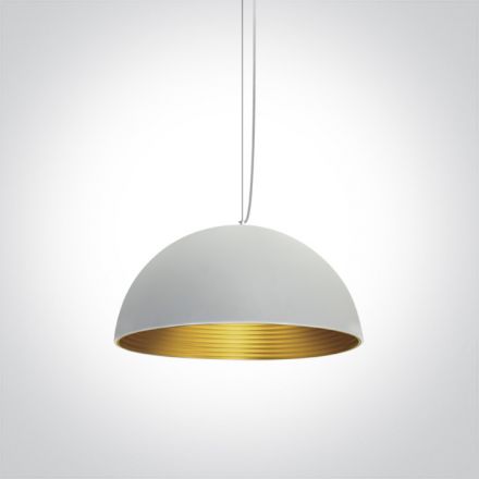 Κρεμαστό Φωτιστικό Bowl Shade LED E27 Αλουμίνιο Λευκό 63022