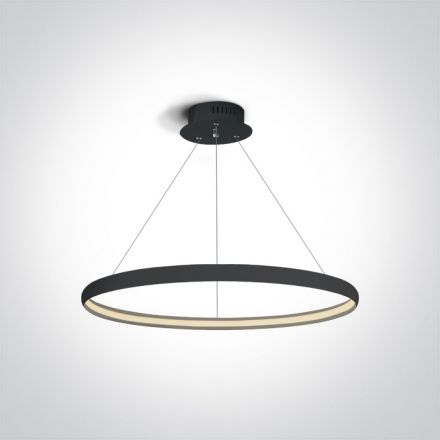 Κρεμαστό Φωτιστικό RING LED 19W 3000K Αλουμίνιο 230V Μαύρο