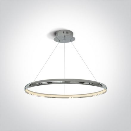 Κρεμαστό Φωτιστικό RING LED 19W 3000K Αλουμίνιο 230V Chrome