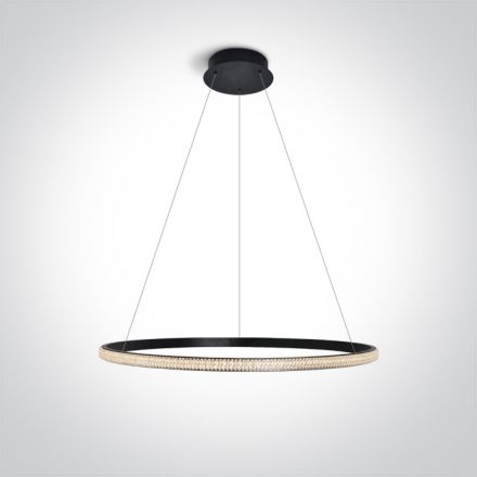 Κρεμαστό Φωτιστικό Swirl LED 20W 3000K Αλουμίνιο/Ακρυλικό 230V Μαύρο