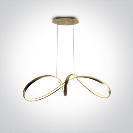 Κρεμαστό Φωτιστικό Swirl LED 36W 3000K Αλουμίνιο 230V Brass