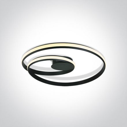 Πλαφονιέρα Swirl LED 30W 3000K Αλουμίνιο 230V Μαύρο